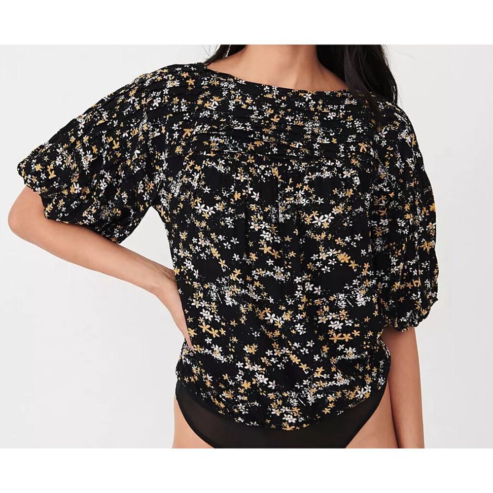 Free people Intimately Dessa Womens Floral Print Bodysuit Size Large NWT
